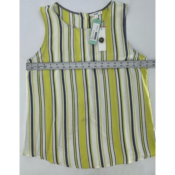 NWT MINE‎ For Stitch Fix Syden Button Back Striped Beachy Tank Top Blouse L - Picture 10 of 11
